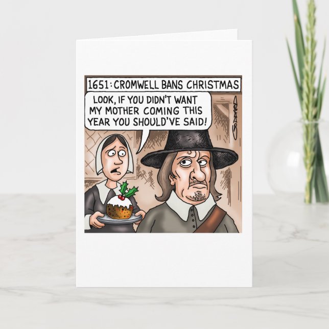 Cromwell bans jul helgkort (Framsida)