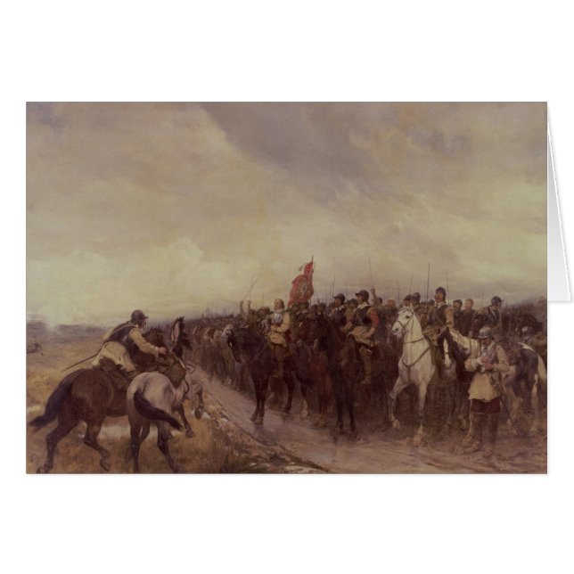 Cromwell på Dunbar, 1650 Hälsningskort (Framsidan Horizontal)