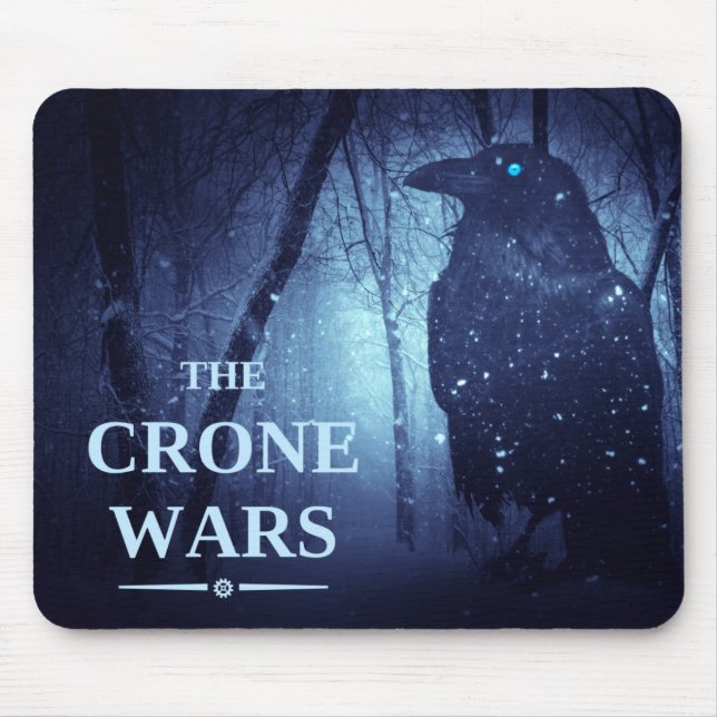 Crone Krig mousepad - kråkan sitta Musmatta (Framsidan)