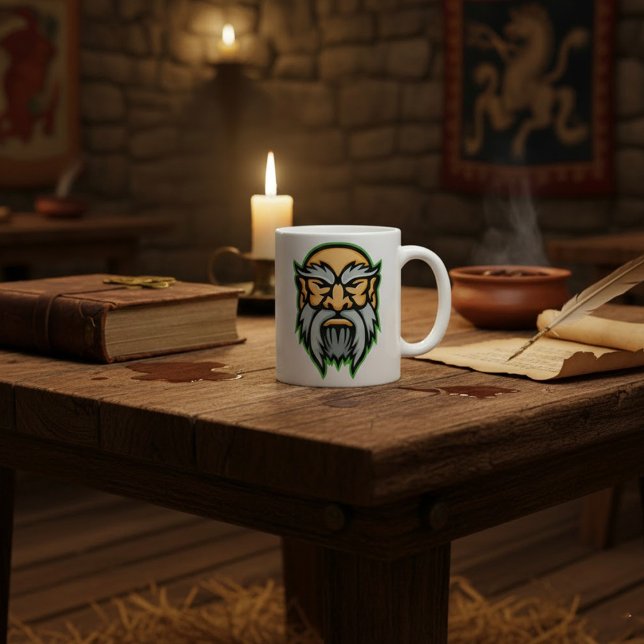 Cronos grekisk gud gråskäggig kaffemugg (Skapare uppladdad)