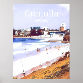 Cronulla Sydney beachside Sommerresa Poster