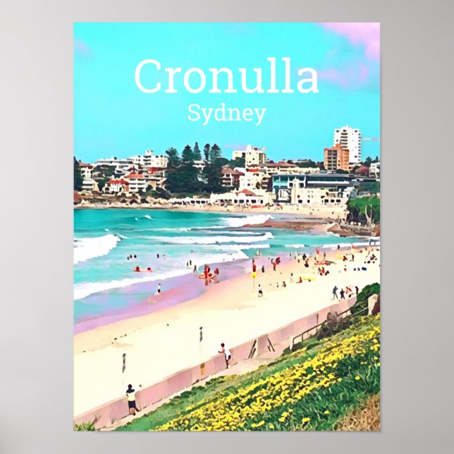 Cronulla Sydney beachside Sommerresa Poster (Framsidan)