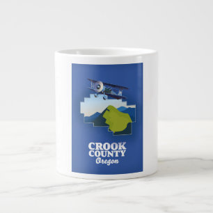 Crook County Oregon karta Jumbo Mugg