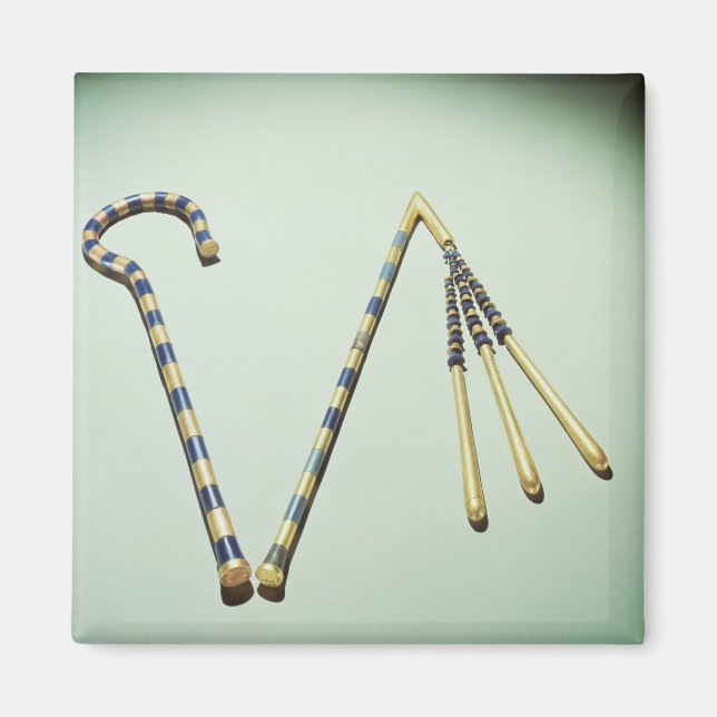 Crook och flail från Grav i Tutankhamun Magnet (Framsidan)