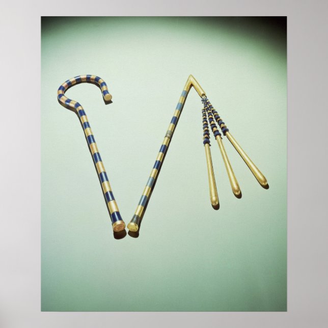 Crook och flail från Grav i Tutankhamun Poster (Framsidan)