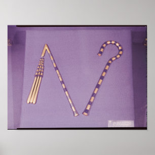 Crook och flail från Grav i Tutankhamun Poster