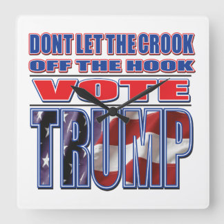 Crook-off-the-Krok Fyrkantig Klocka
