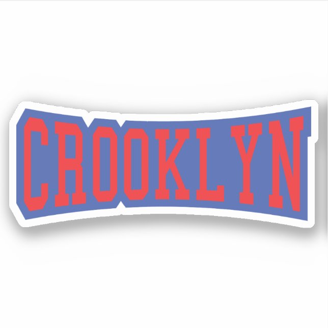 CROOKLYN, NYC Sticker Klistermärken (Framsida)