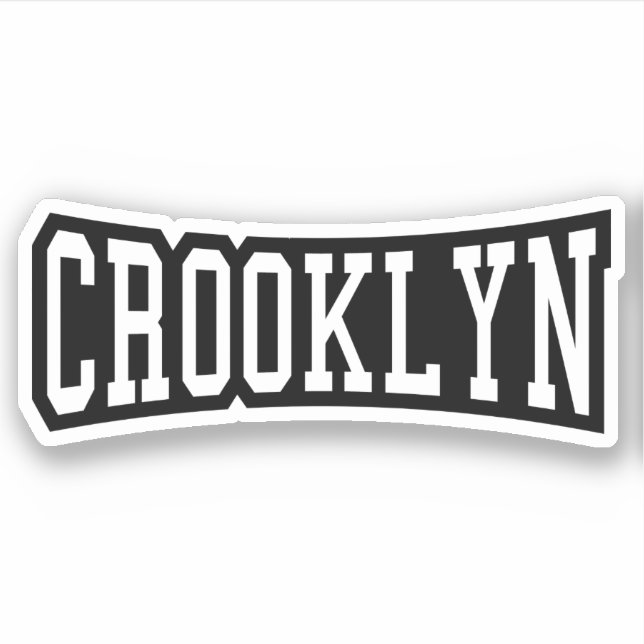 CROOKLYN, NYC STICKER KLISTERMÄRKEN (Framsida)