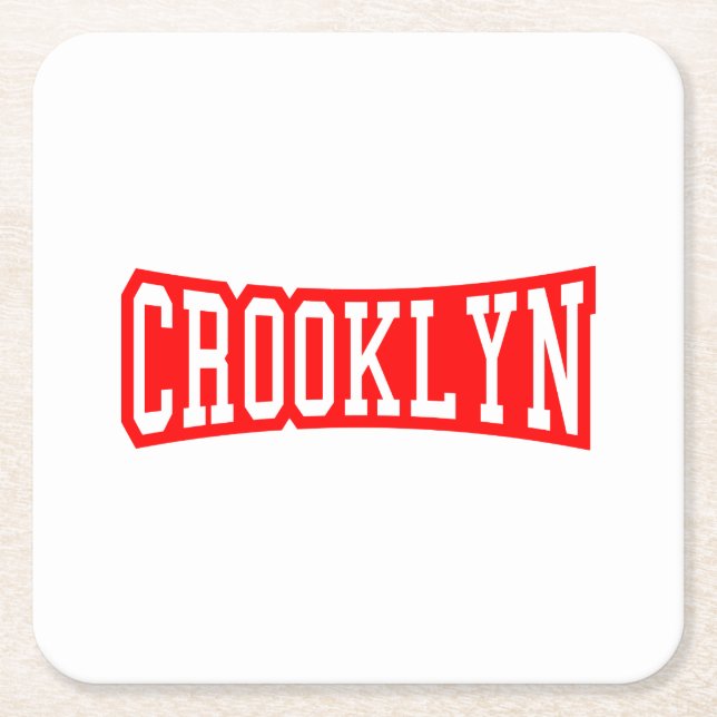 CROOKLYN, NYC UNDERLÄGG PAPPER KVADRAT (Framsidan)
