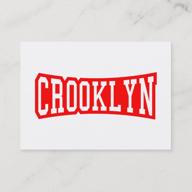 CROOKLYN, NYC VISITKORT (Baksida)
