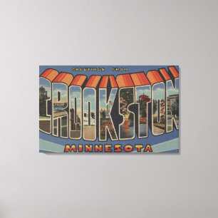 Crookston Minnesota - stora brevplatser Canvastryck