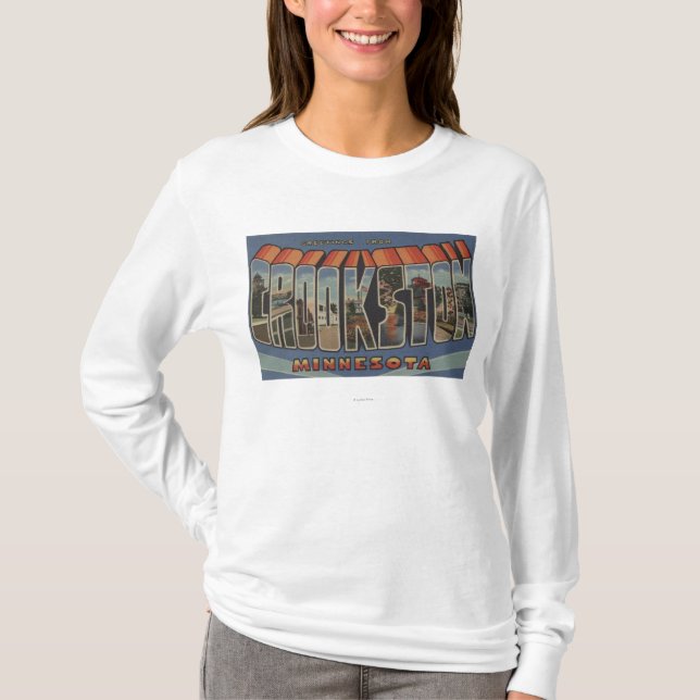 Crookston Minnesota - stora brevplatser Tee (Framsida)