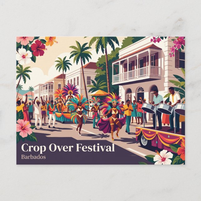 Crop Over-festival Barbados Vykort (Framsida)