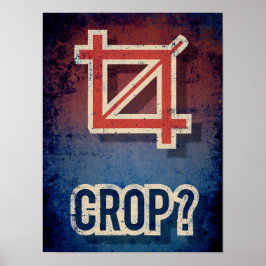 CROP rolig typografi affisch för grafiska designer