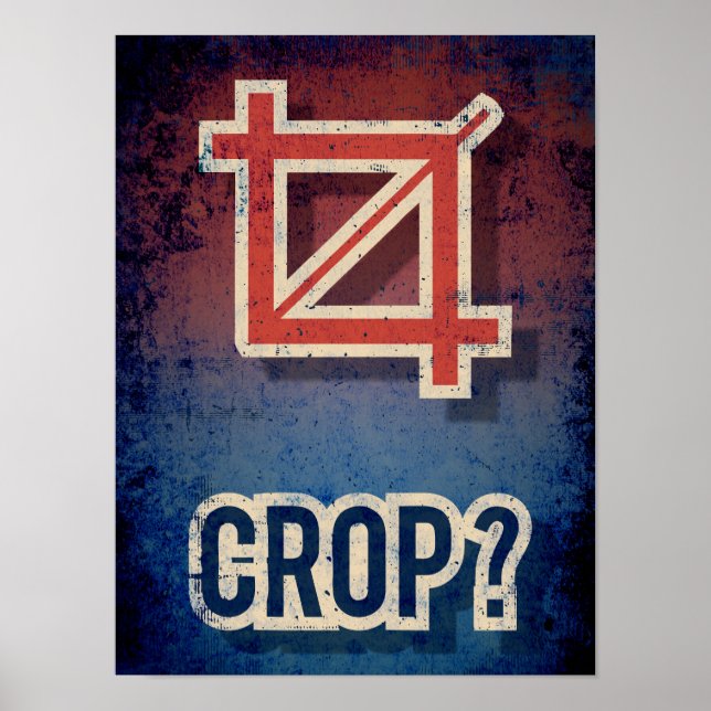 CROP rolig typografi affisch för grafiska designer (Framsidan)