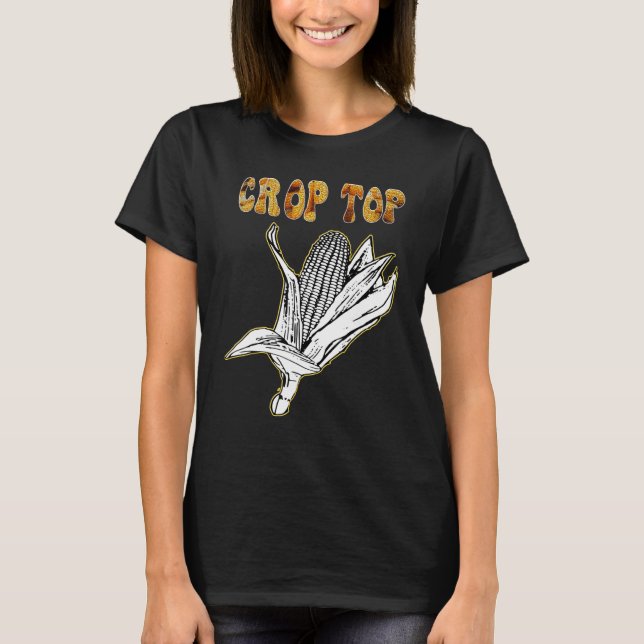Crop Top Classic Corn Cob T Shirt (Framsida)