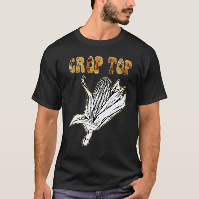 Crop Top Classic Corn Cob T Shirt (Framsida)