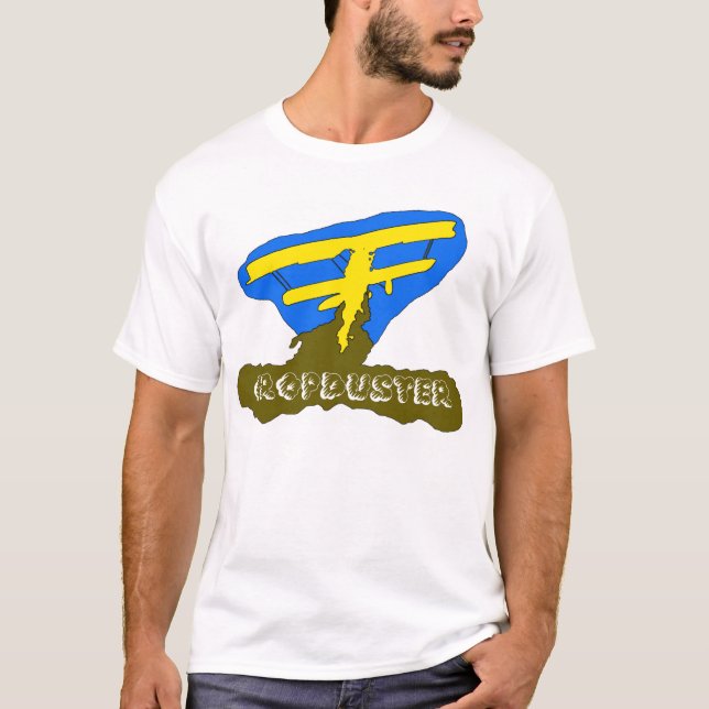 cropdusterblått tee shirt (Framsida)