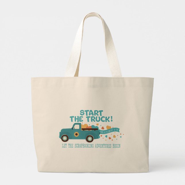 Croptoberfest 2024 Canvas Bag - Starta Lastbil! B Jumbo Tygkasse (Baksida)