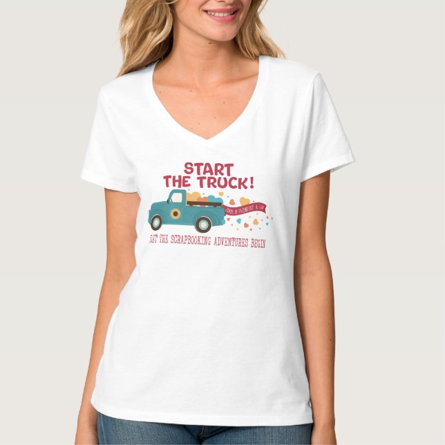 CROPTOBERFEST 2024 T-shirt - Starta Lastbil röd (Framsida)
