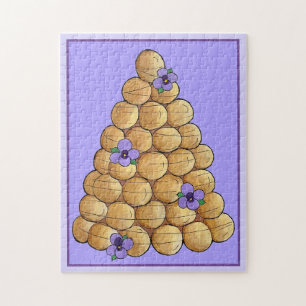 Croquembouche Choux Bun Cream Puffs Bröllop Cake Pussel