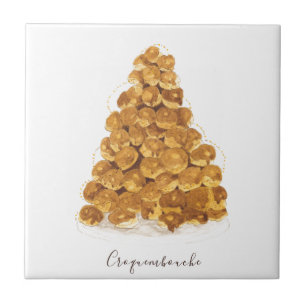 Croquembouche i akvarell kakelplatta
