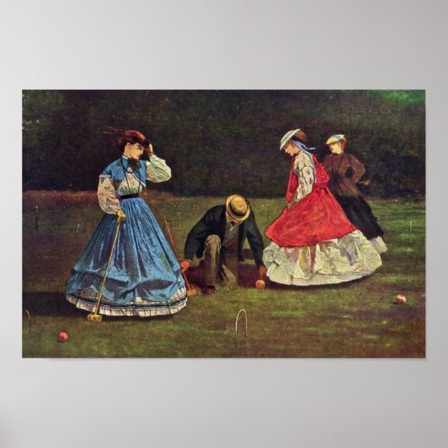 Croquet by Homer Winslow (bästa kvalitet) Poster (Framsidan)