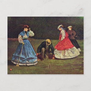 Croquet by Homer Winslow (bästa kvalitet) Vykort
