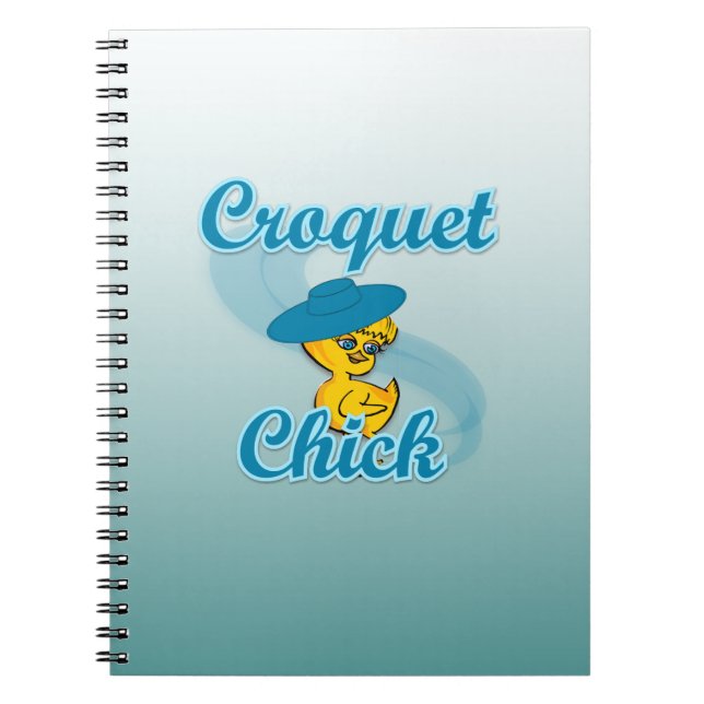 Croquet Chick #3 Anteckningsbok Med Spiral (Framsidan)