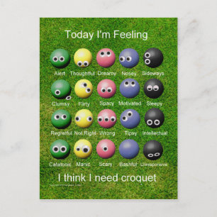 Croquet Känslor Vykort