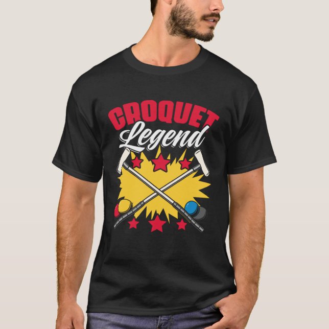 Croquet Legend  Croquet Player Croqueting Croquet T Shirt (Framsida)