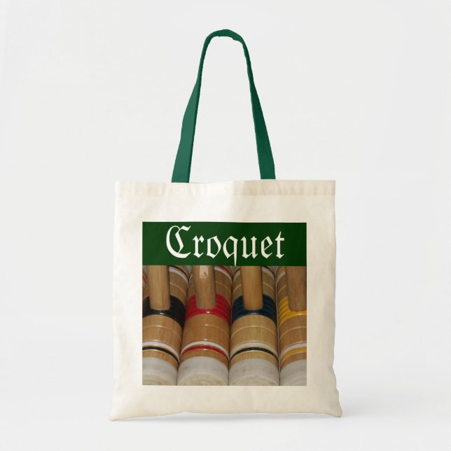 Croquet Mallets Tote Bag Tygkasse (Framsidan)