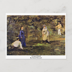 Croquet Match by Manet Edouard Vykort