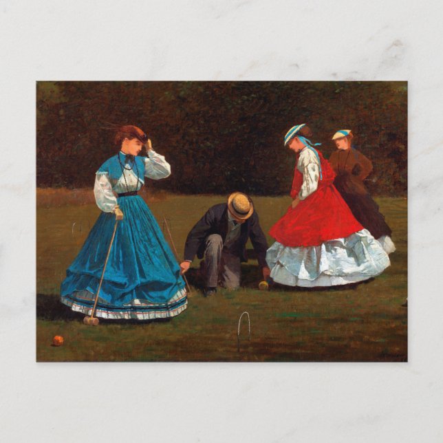 Croquet Scene by Winslow Homer (1866) Vykort (Framsida)