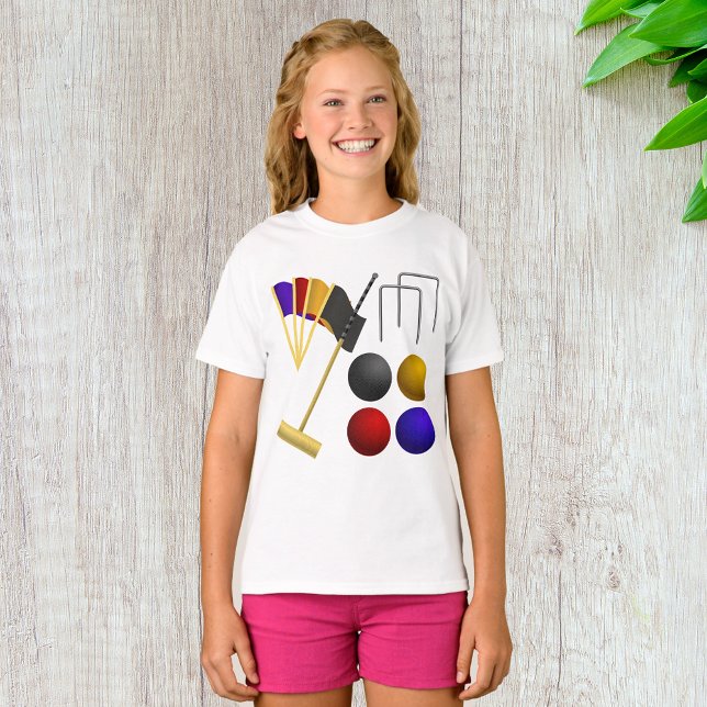 Croquet Set Girls T-Shirt (Skapare uppladdad)