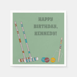 Croquet Set, Yard Game Anpassningsbar utomhus Part Pappersservett