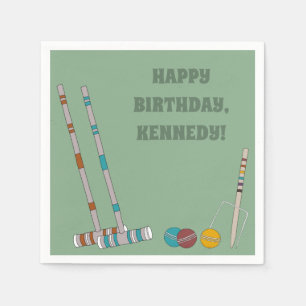 Croquet Set, Yard Game Anpassningsbar utomhus Part Pappersservett