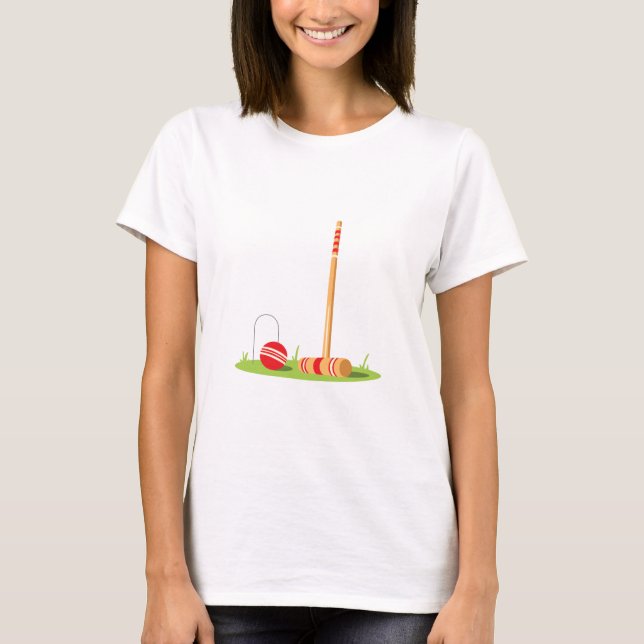Croquet-spel T Shirt (Framsida)