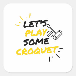 Croquet-spelare Fyrkantigt Klistermärke
