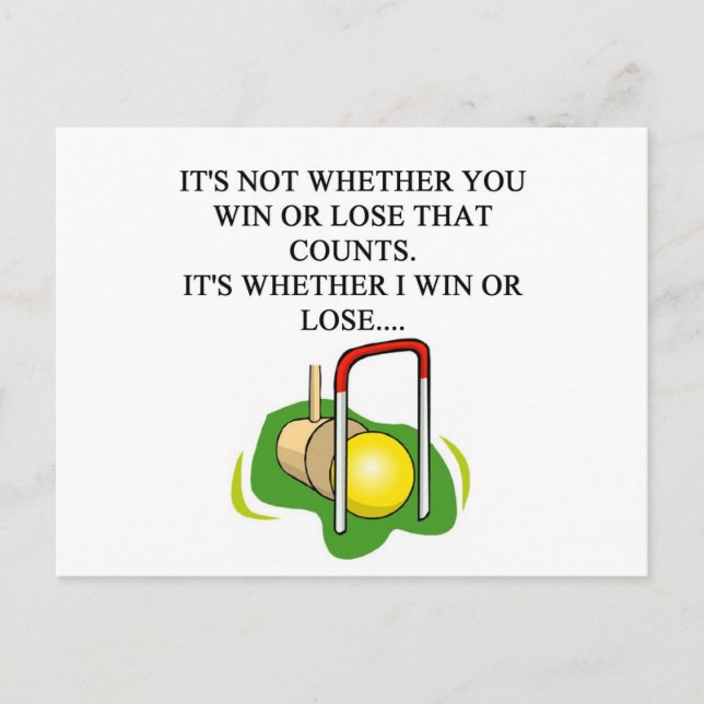 CROQUET-spelare Vykort (Framsida)