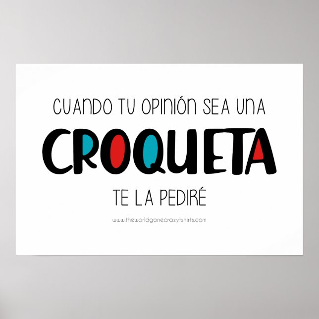Croqueta Poster (Framsidan)