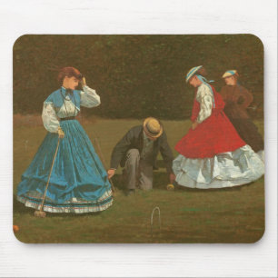 Croquetleken, 1866 (olja på kanfas) musmatta