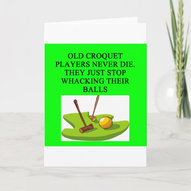 CROQUETspelareskämt Kort (Framsida)