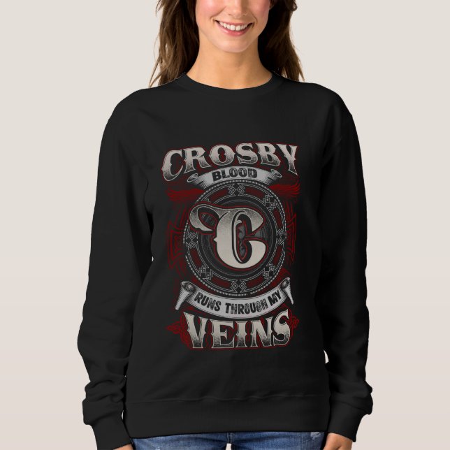 Crosby Family Namn, Springa genom mina Veins T Shirt (Framsida)