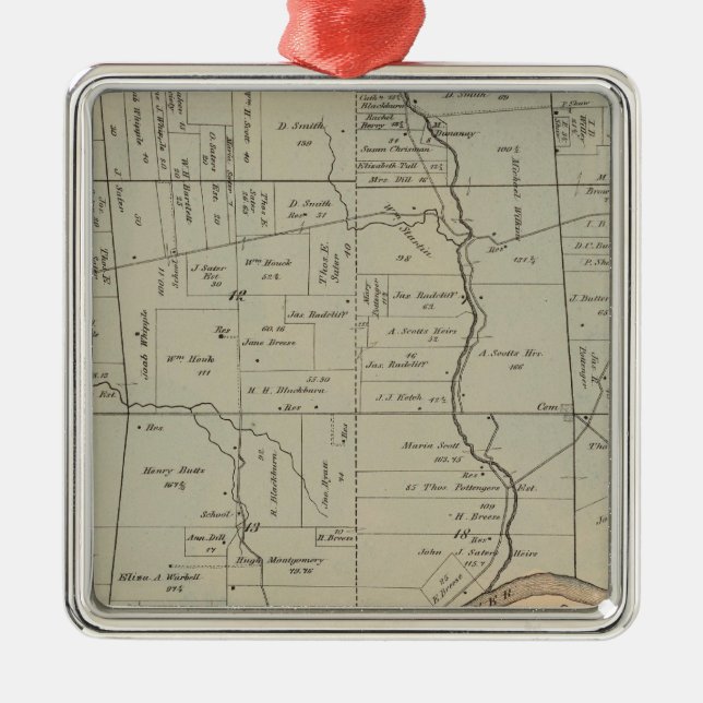 Crosby, Ohio Julgransprydnad Metall (Framsidan)