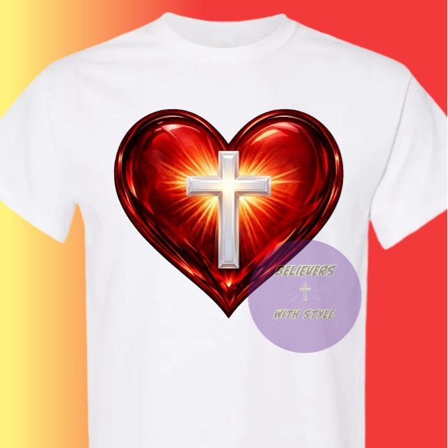 Cross and Heart T Shirt (Skapare uppladdad)