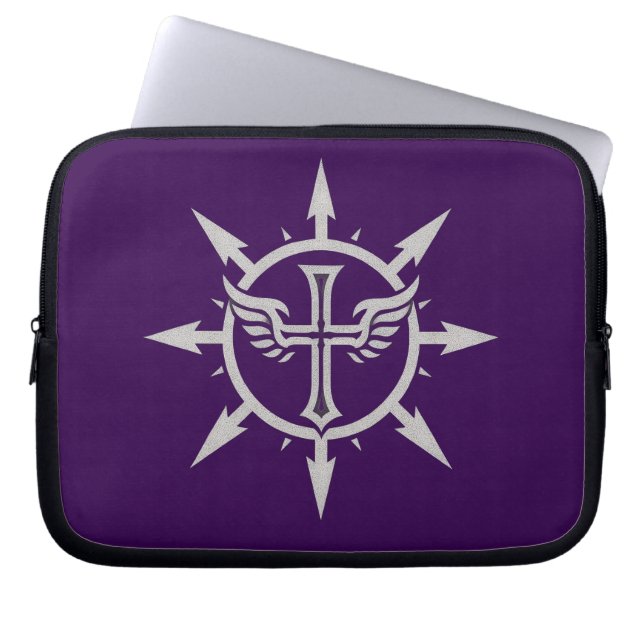 "Cross and Wings Emblem" Electronics Bag Laptop Fodral (Framsidan)