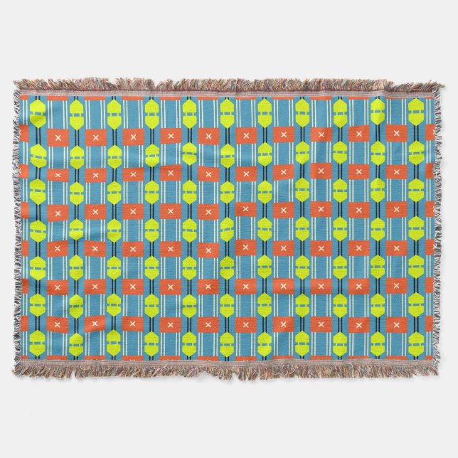 Cross Button Connector Throw Blanket Filt (Framsidan)