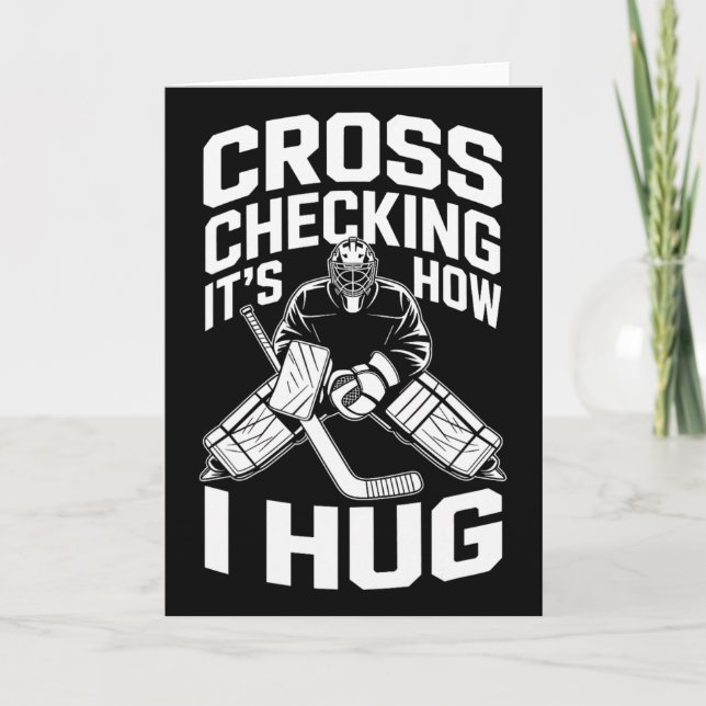 Cross Checking Det är så jag kramar, ishockeyträna Kort (Framsida)